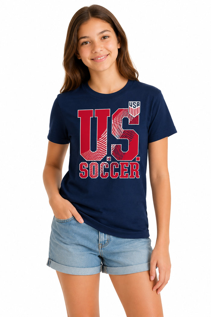 US Soccer Youth Short Sleeve Tee Navy