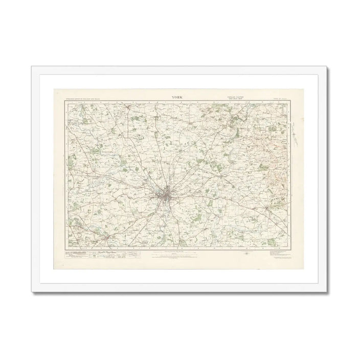 York Vintage Map Print | Map Print of York - Framed Map Print