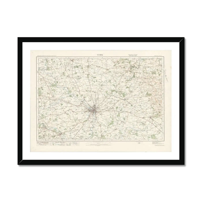 York Vintage Map Print | Map Print of York - Framed Map Print