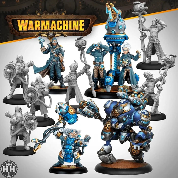 Warmachine: Cygnar Storm Forge Command Cadre Warmachine Steamforged Games