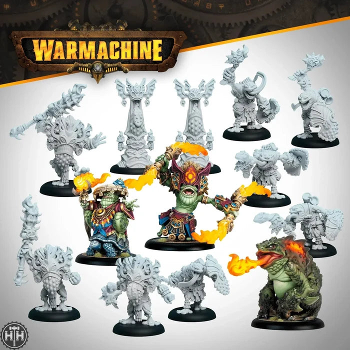 Warmachine: Southern Kriels Fire Tongue Warriors Command Cadre Warmachine Steamforged Games