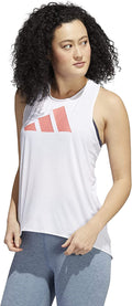 Adidas Womens 3-Stripes Logo Tank Top White/Semi Turbo