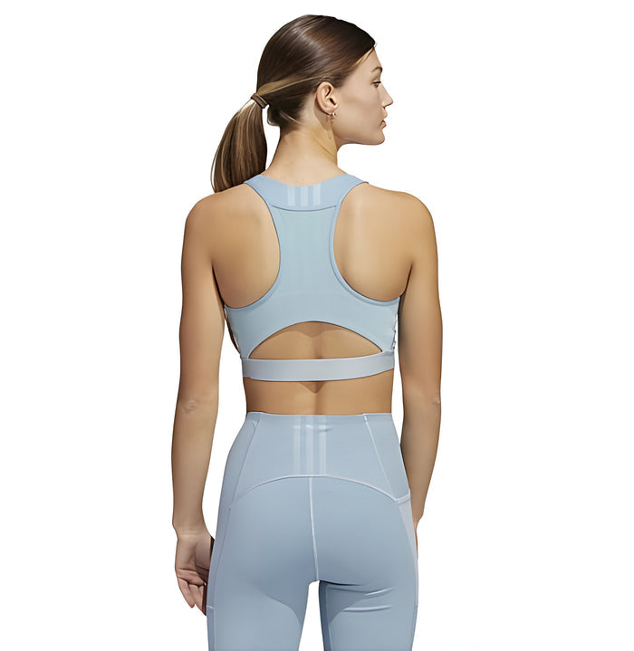adidas Womens Coreflow Studio Medium Support 4 Elements Bra Magic Grey, C Cup