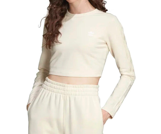 Adidas Womens Crop Long Sleeve Tee Crop Top