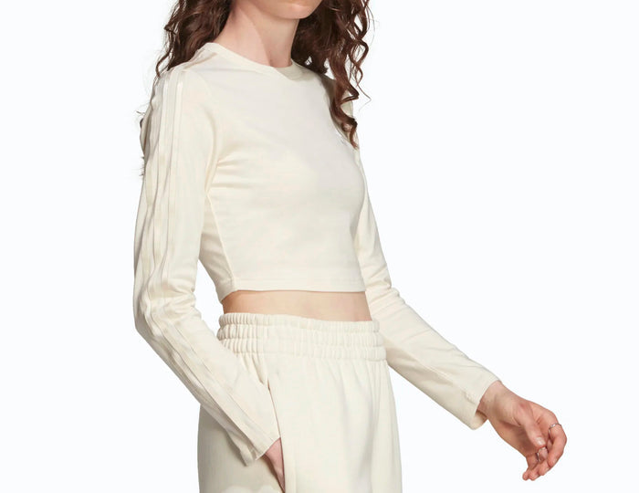 Adidas Womens Crop Long Sleeve Tee Crop Top