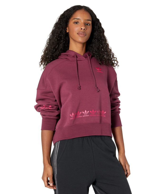 Adidas Womens Hoodie Crop Hooded Sweatshirt