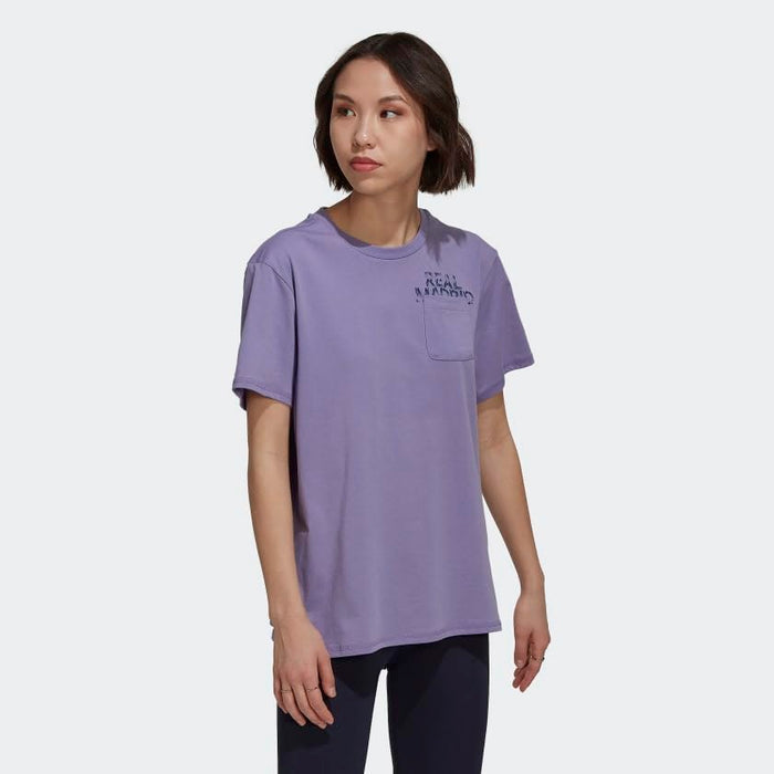 Adidas Womens Real Wmn Tee Short Sleeve Graphic Tee