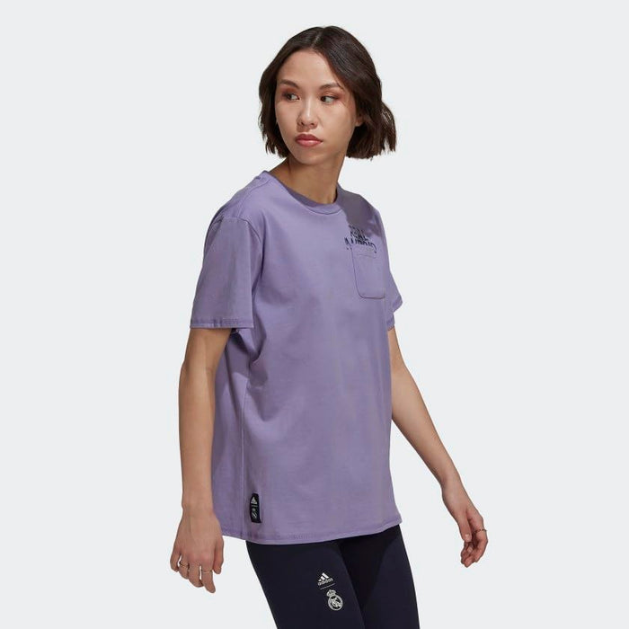 Adidas Womens Real Wmn Tee Short Sleeve Graphic Tee