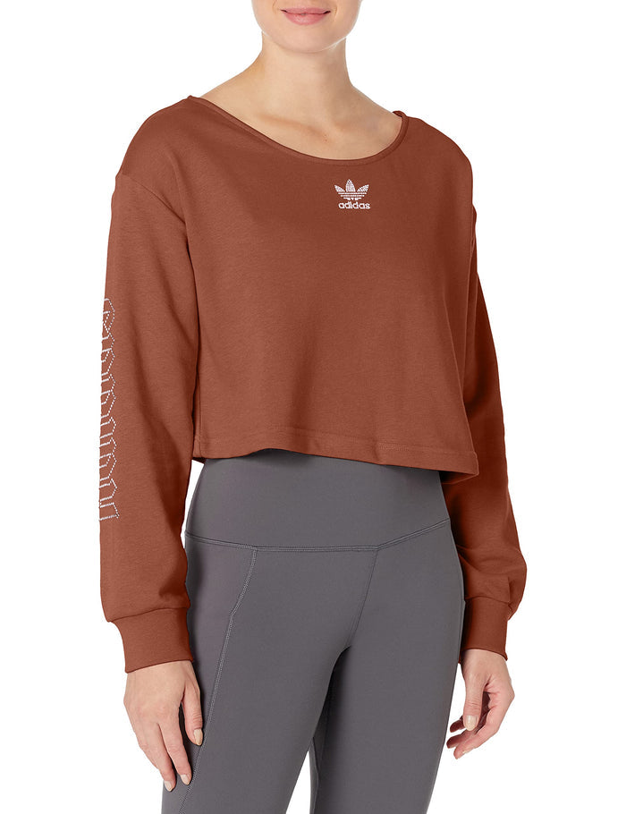 Adidas Womens Slouchy Crew Pullover Sweater