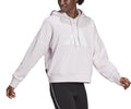adidas womens Sportswear 3-bar Hoodie, Almost Pink/White