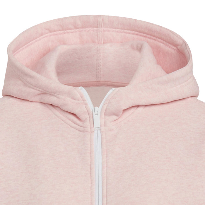 adidas womens Studio Lounge Fleece Hooded Fullzip Botanic Pink Melange