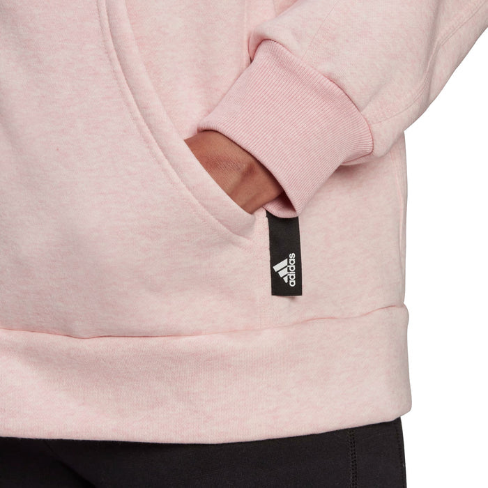 adidas womens Studio Lounge Fleece Hooded Fullzip Botanic Pink Melange