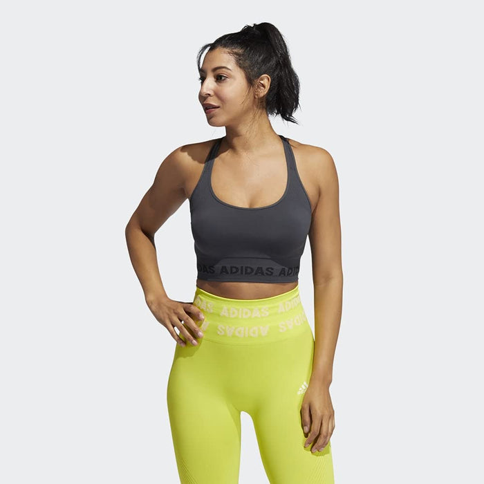 Adidas Womens T Aeroknit Bra Workout Bra - Light Support