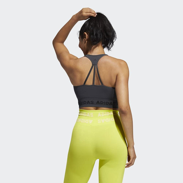 Adidas Womens T Aeroknit Bra Workout Bra - Light Support