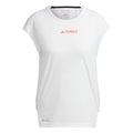 adidas Women's Terrex Agravic Pro Trail Running Top Short Sleeve T-Shirt, White/Grey
