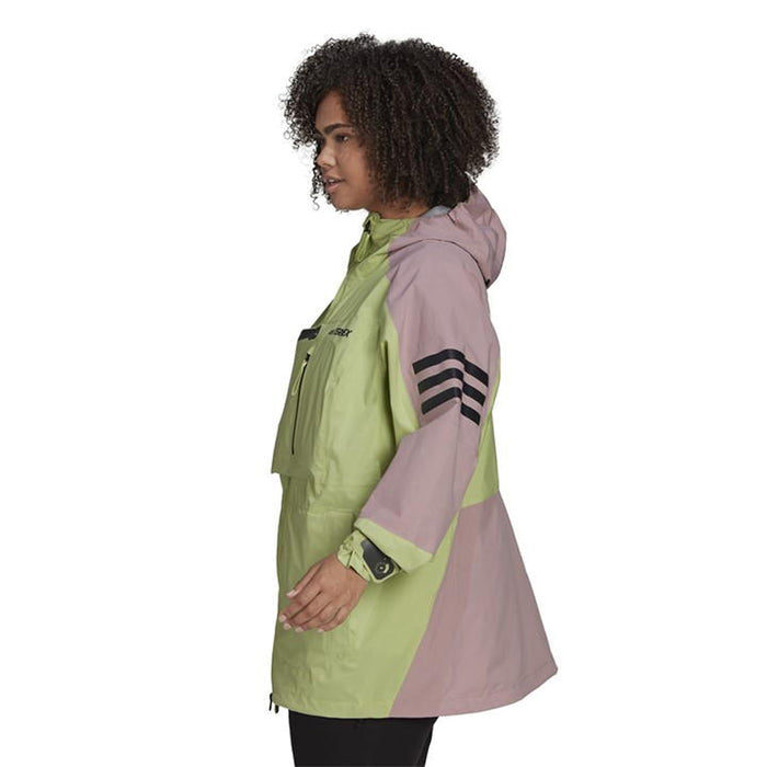 adidas Womens Terrex Xploric Rain. Rdy Hiking Jacket, Pulse Lime/Magic Mauve