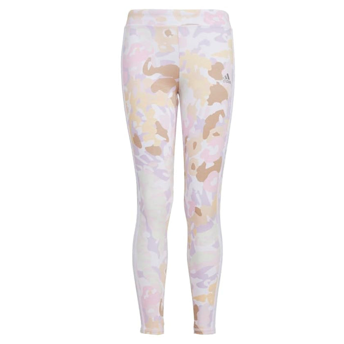 Adidas Womens Training All Over Print 7/8 Tight Cotton White