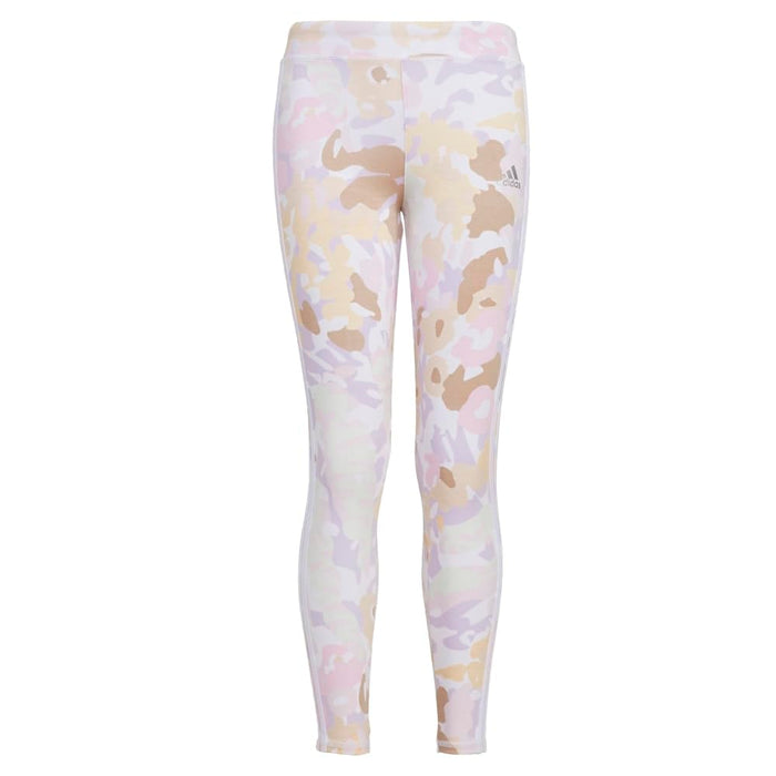 Adidas Womens Training All Over Print 7/8 Tight Cotton White
