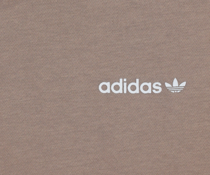 Adidas Women's Trefoil Linear Hoodie, Chalky Brown