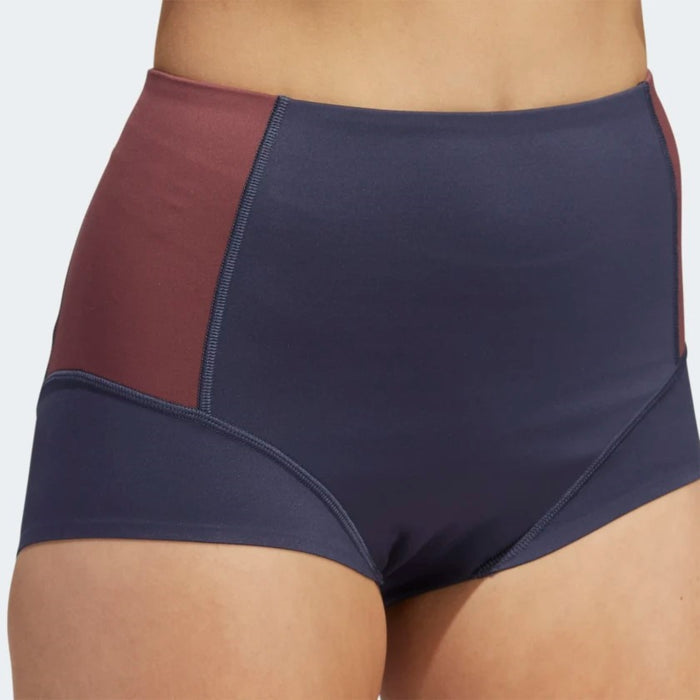 Adidas Womens Yoga Shorts, Shadow Navy/Burgandy