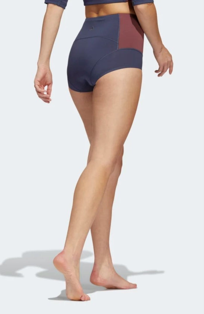 Adidas Womens Yoga Shorts, Shadow Navy/Burgandy