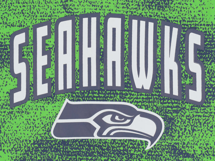 Zubaz Men's Seattle Seahawks Static Hoodie, Navy Blue/Neon Green