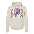 Zubaz NFL Buffalo Bills  Unisex Pullover Fleece Hoodie for Adult Men and Women, Z2T Kickoff, Oatmeal Heather