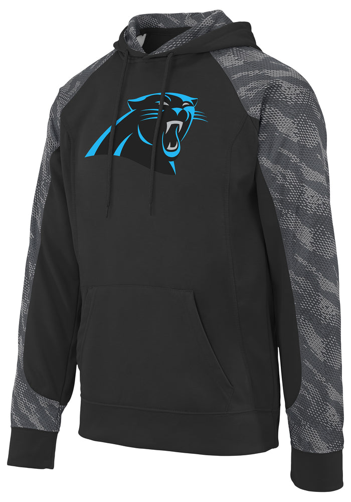 Zubaz NFL Men's Carolina Panthers Elevated Logo Viper Hoodie