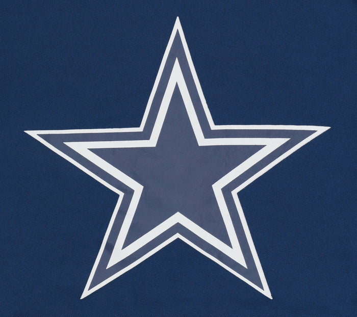 Zubaz NFL Men's Dallas Cowboys Solid Team Color Heavy Weight Elevated Hoodyd W/ Tonal Viper Accent