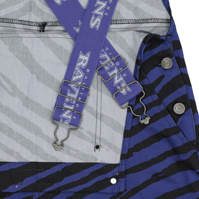 Zubaz NFL Unisex Zebra Lightweight Bib, Baltimore Ravens